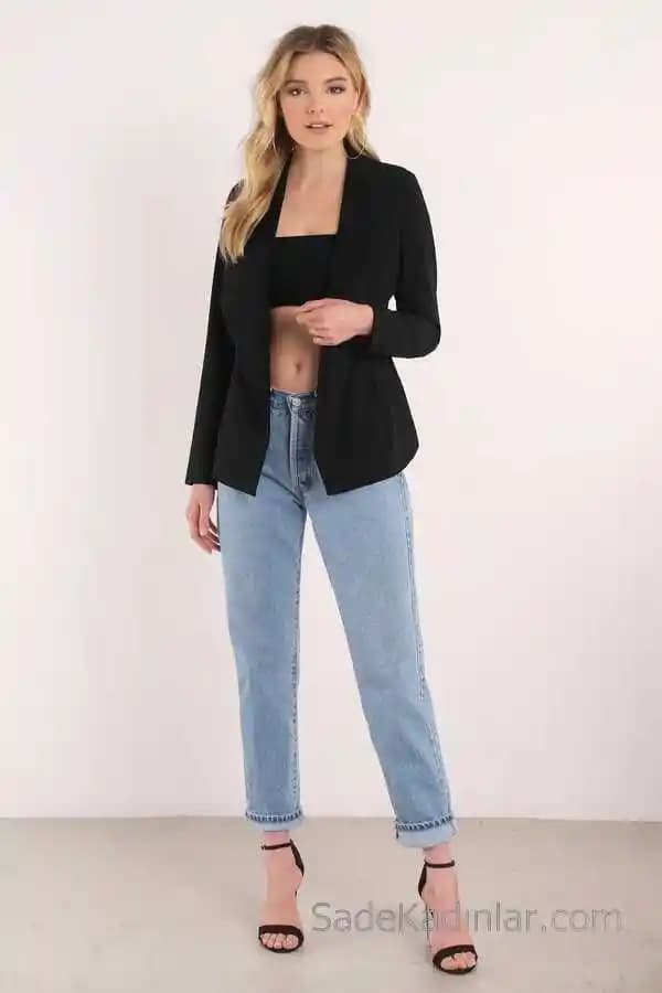 Kadınlar İçin Kot Pantolon ve Blazer Ceket Kombinleri Moda Trendleri ve Stil İpuçları