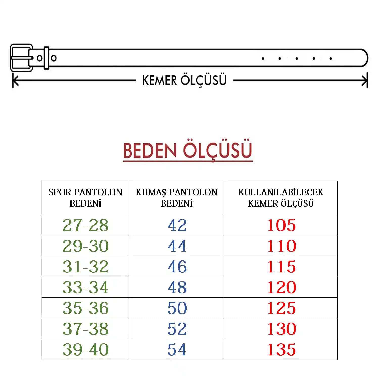 Kumaş Pantolon Beden Tablosu ve Doğru Seçim İçin İpuçları