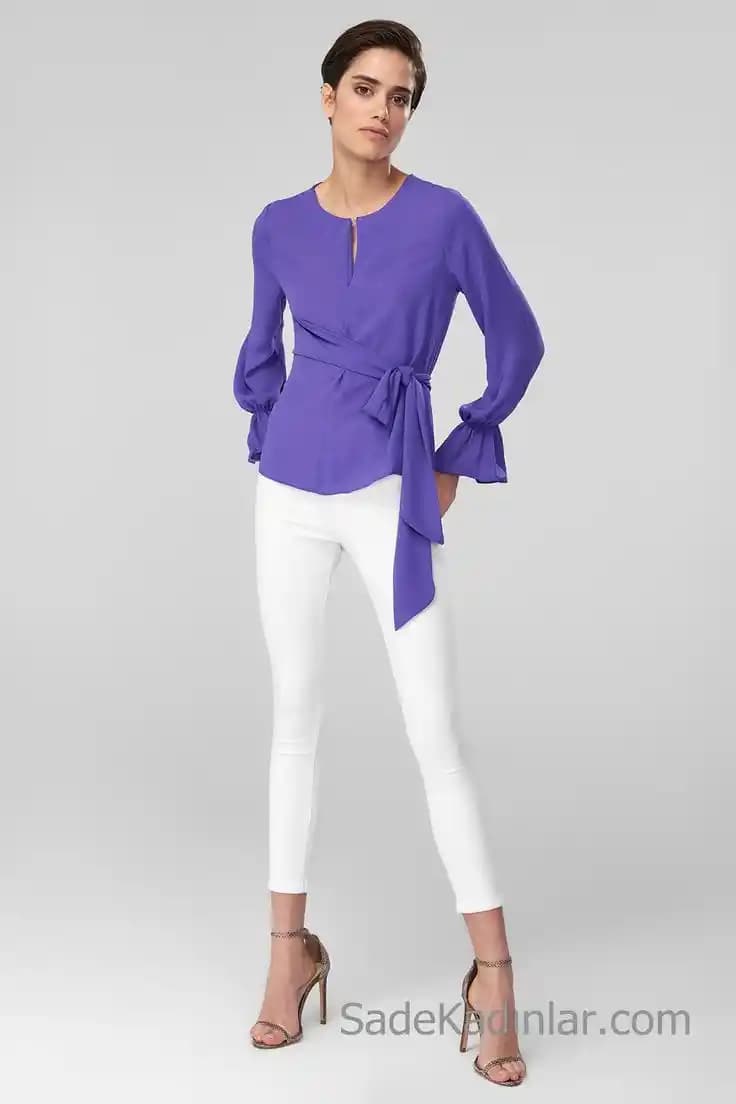 Mor Bluz Kombinleriyle Şıklığınızı Yükseltin Moda Trendleri ve Stil İpuçları