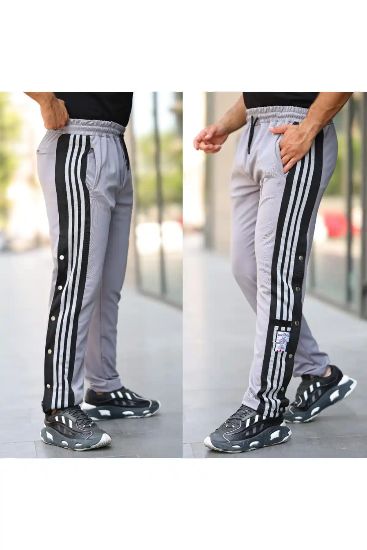 Moda ve fonksiyonelliğin buluştuğu noktada çıtçıtlı adidas eşofmanlar