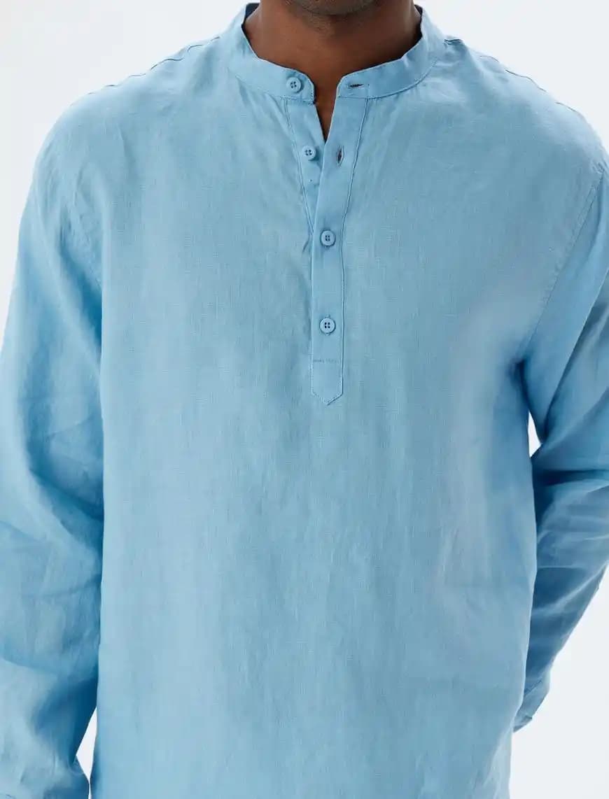 Yakasız Uzun Kollu Erkek Gömlekleri: Modern ve Şık Tarzın Güncel Tercihi