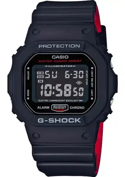 Casio DW-5600HR-1DR Unisex Spor ve Şık Kol Saati Dayanıklılık ve Modern Tasarım