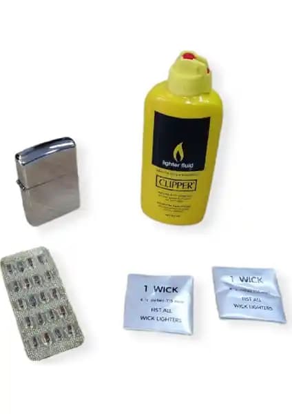 CLİPPER Benzinli 80 ml Çakmak Seti: Dayanıklı ve Pratik Kamp ve Günlük Kullanım İçin