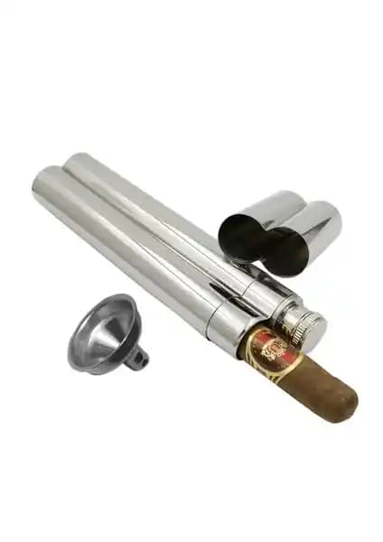 Falconetti Çelik 2'li Kapaklı Puro Kılıfı ve İçki Matarası PS01 Detaylı İnceleme