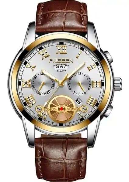 Fngeen 4001 Erkek Deri Kordonlu Su Geçirmez Kuvars Kol Saati Detaylı İnceleme ve Özellikler