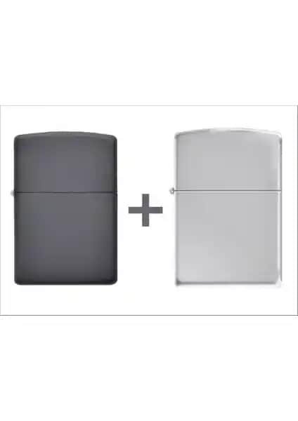 İndirim Center Zippo Benzinli Çakmaklar Siyah ve Gri Renk Seçenekleriyle Sunuluyor