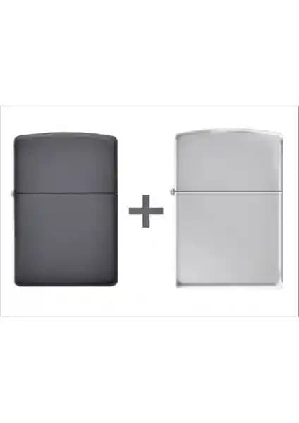 İndirim Center Zippo Benzinli Çakmaklar Siyah ve Gri Renk Seçenekleriyle Sunuluyor