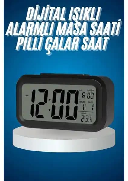 Modern Işıklı Dereceli Masa Ofis Saati ile Zaman ve Sıcaklık Takibini Kolaylaştırın