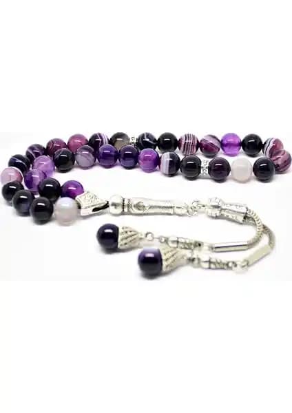 Nurberk Çizgili Akik Taşı Tesbih Doğal Güzelliği ve Manevi Değerleriyle Öne Çıkan Aksesuar