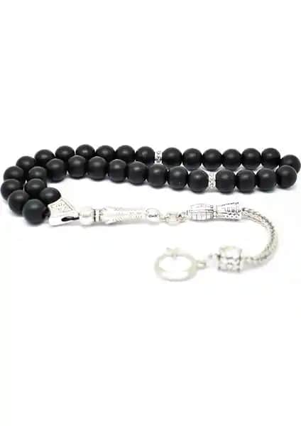 Nurberk Kamçılı Püsküllü Oniks Taşı Tesbih Doğal ve Modern Tasarımın Buluşması