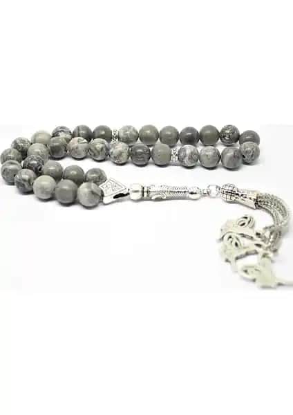 Nurberk Obsidyen Taşı Tesbih Doğallık ve El İşçiliğinin Şıklığını Sunar