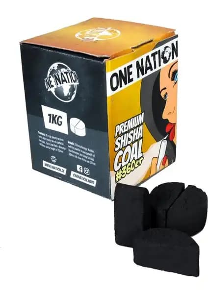 One Nation One Nation Lotus Silindir 360 Nargile Kömürü: Uzun Süreli ve Temiz İçim için Yüksek Kalite