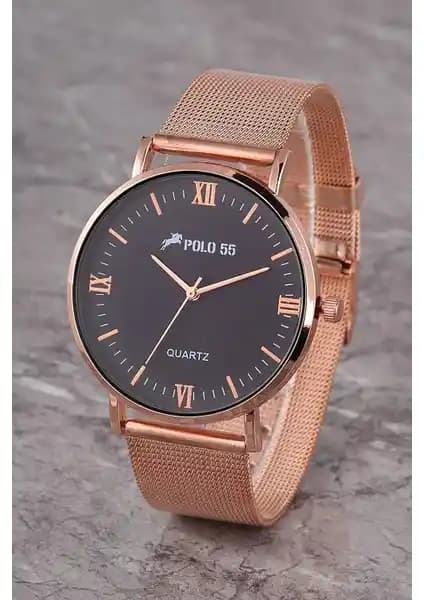 POLO55 Erkek Takvimli Deri Kordon Kol Saati Şıklık ve Fonksiyonellik Bir Arada