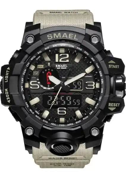 Smael S1545 Haki Erkek Kol Saati: Dayanıklı ve Çok Fonksiyonlu Spor Saatleri