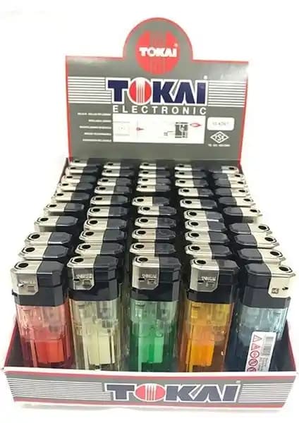 Tokai Elektro Manyetolu Çakmak 50 Adet Renkli ve Doldurulabilir Güvenilir Kullanım