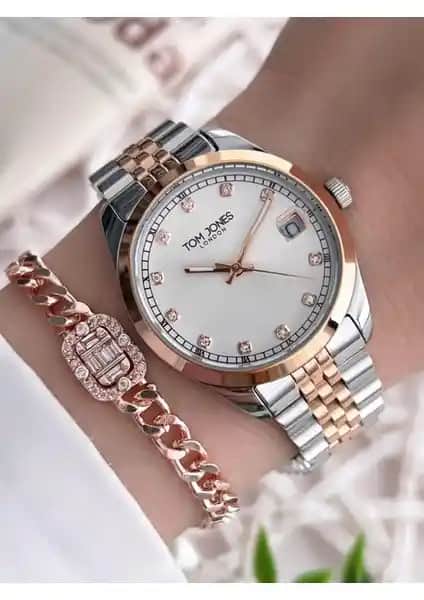Tom Jones Kadın Çelik Kordon Saatleri Şıklık ve Dayanıklılığı Bir Arada Sunar
