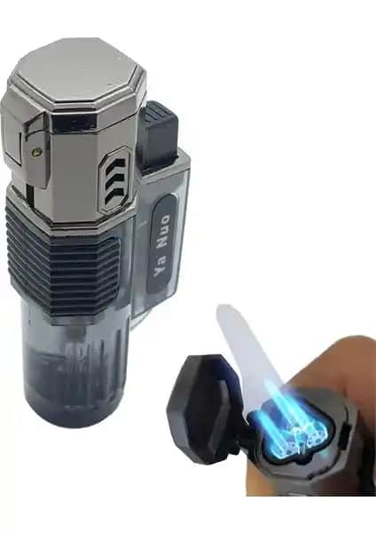 Torch Üç Pürmüz Alev Çakmak: Şık Tasarımı ve Güçlü Alev Özelliği ile Pratik Kullanım