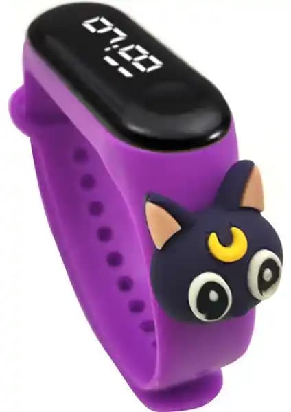 Yongtai Shopfocus Sevimli ve Dayanıklı Dijital Çocuk Saati Mor Renk Seçeneğiyle