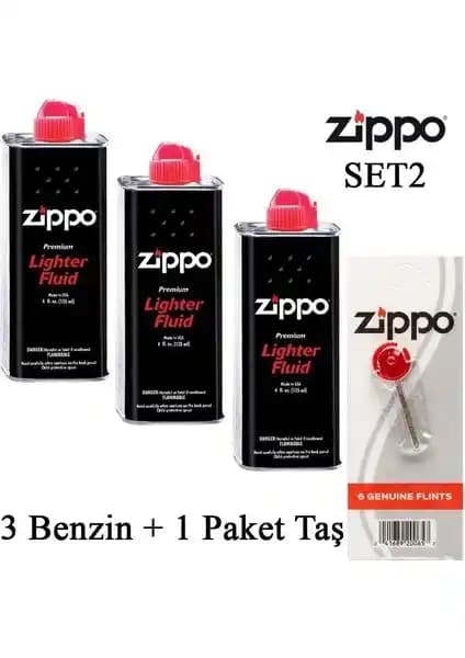 Zippo 3 Benzin ve 6 Taş Seti Güvenilir Çakmak Çözümü Kalite ve Dayanıklılık