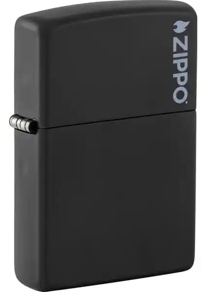 Zippo Black Matte Siyah Logo Çakmak Dayanıklı ve Şık Tasarımıyla Öne Çıkıyor