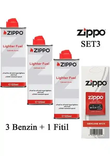 Zippo Çakmak İkmal Seti Orijinal Yakıt ve Fitil İçeriğiyle Güvenilir Kullanım