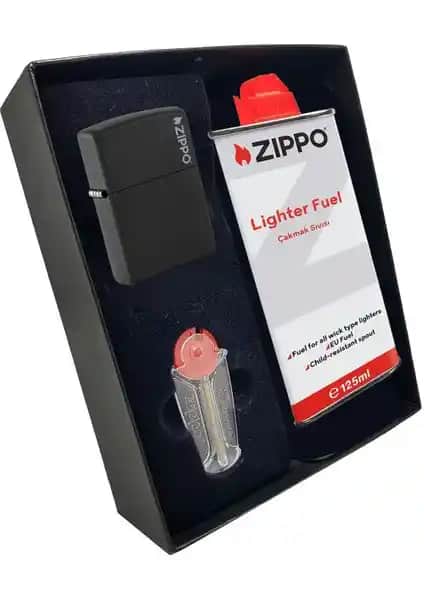 Zippo Mat Siyah Hediyelik Çakmak Seti: Şık ve Güvenilir Tasarım ile Hediye Seçenekleri
