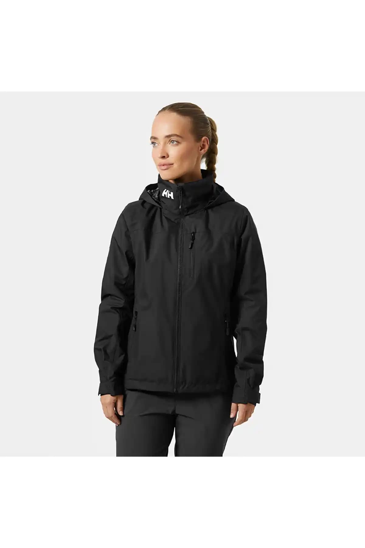 Helly Hansen Crew Hooded Midlayer 2.0 Kadın Siyah Kapüşonlu Mont Modern ve Çok Yönlü Tasarım