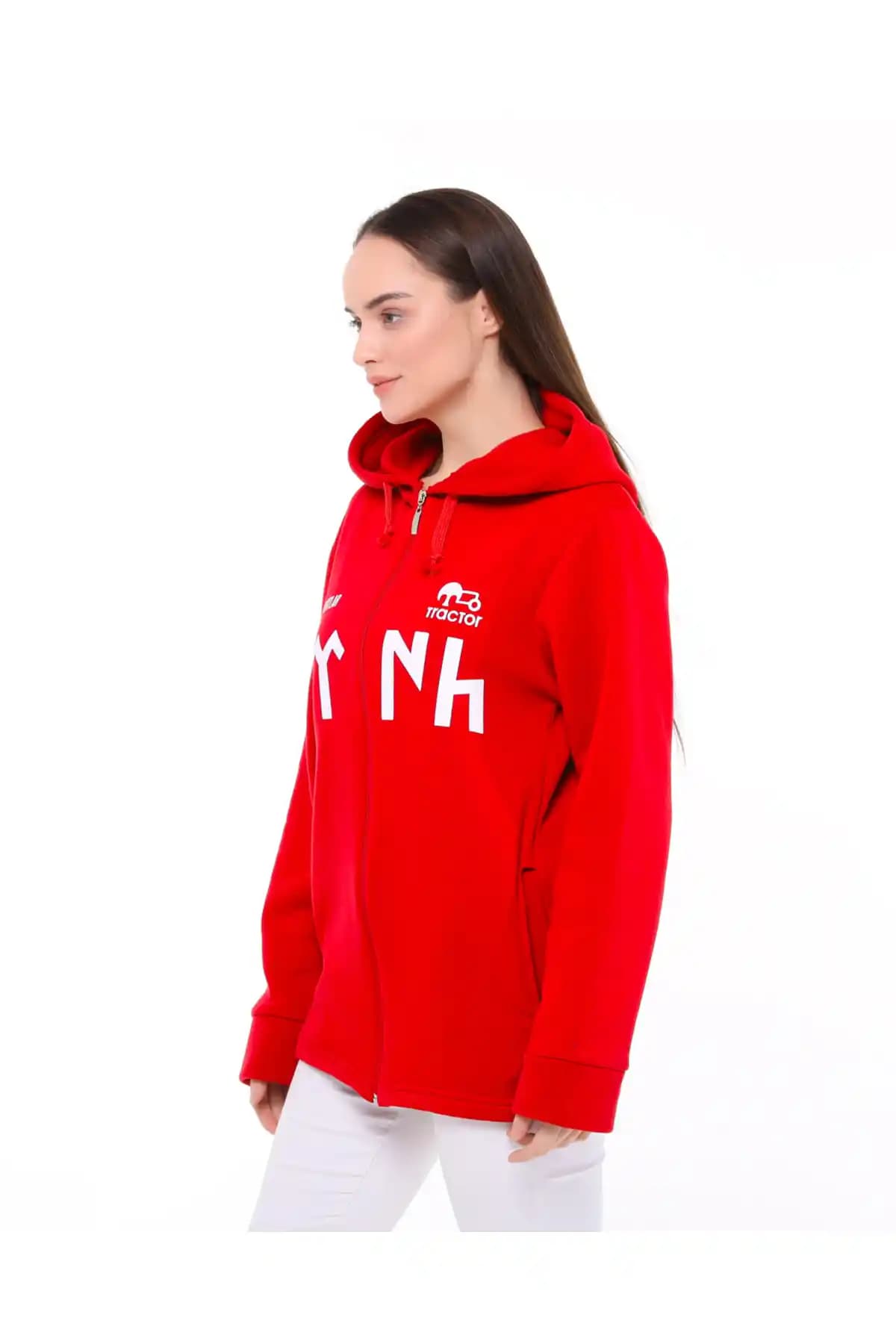 Kırmızı Tractor FC Kapşonlu Sweat Montu: Şıklık ve Fonksiyonellik Bir Arada