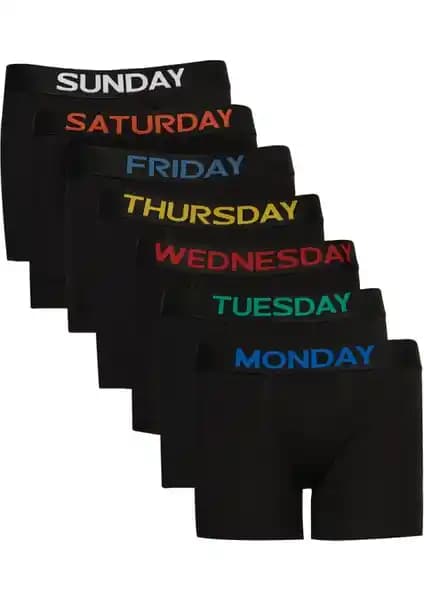 Altınyıldız Classics Erkek Siyah 7'li Pamuklu Esnek Boxer Paketi - Konfor ve Kalite