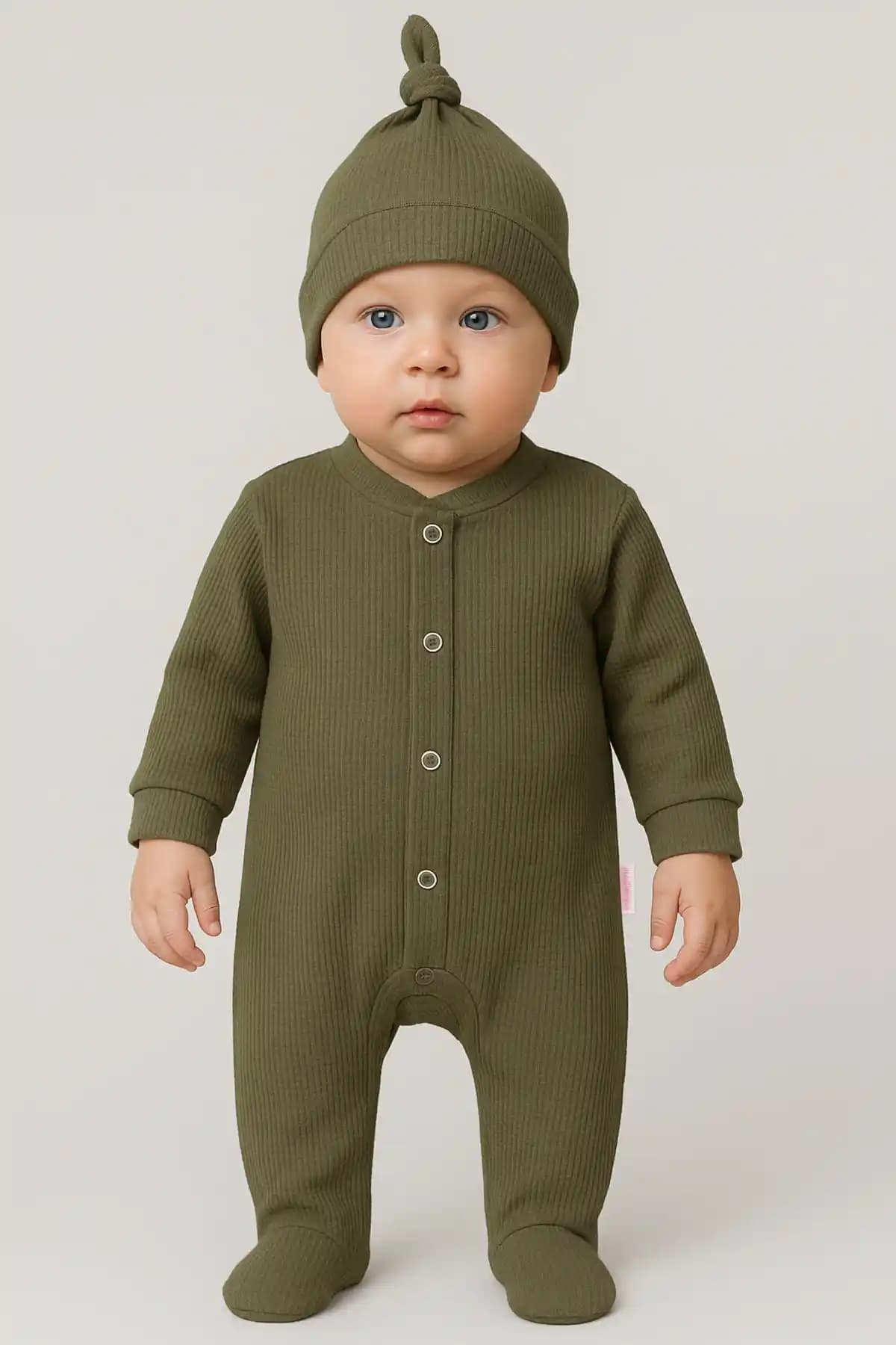 Bubito Şapkalı Fitilli Penye Bebek Tulum: Konforlu ve Şık Günlük Kullanım İçin