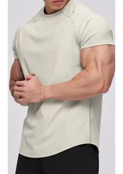 Ghassy Co. Erkek Running Sports Reglan Oval Kesim Penye Tişört – Rahat ve Şık Tasarım