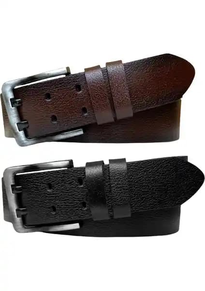 GoDeri Çift Dilli 2'li Hakiki Deri Kemer Seti: Şıklık ve Dayanıklılık