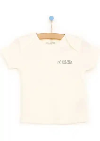 HelloBaby Basic Unisex Ribana Tişört: Bebekler İçin Konforlu ve Şık Günlük Kıyafet