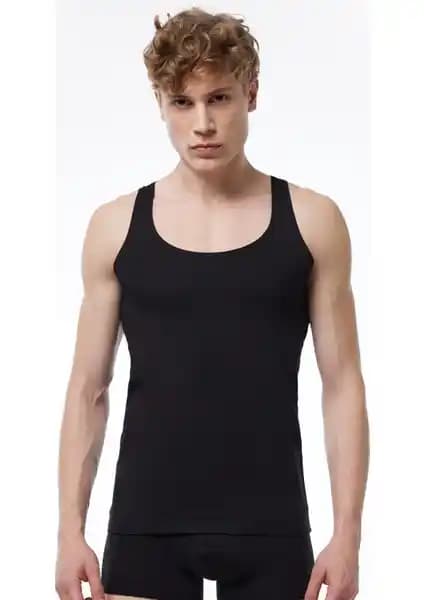 Malabadi Erkek Siyah İnce Askılı İz Yapmayan Modal Atlet 013 ile Konfor ve Şıklık