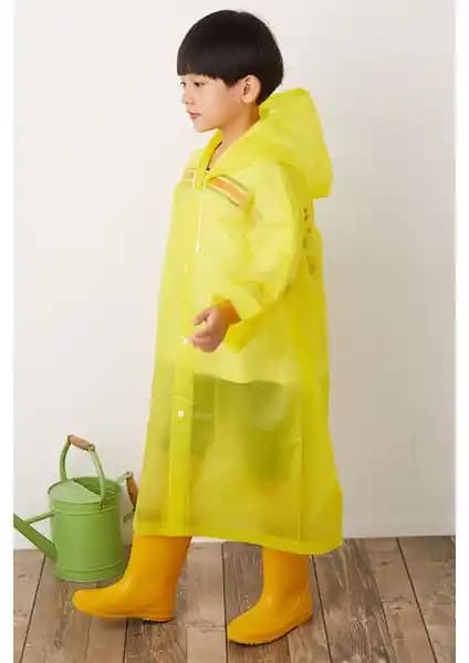 Marine By Marine Sarı Çocuk Yağmurluk BYMCYGM002: Su Geçirmez ve Rüzgar Koruyucu Tasarım