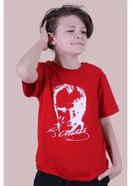 Panio Kids Atatürk Baskılı Unisex Çocuk Tişörtü: Rahat ve Şık Yazlık Tasarım
