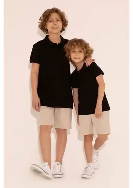 U.S. Polo Assn. Erkek Çocuk Siyah Basic Polo Yaka Tişört Konfor ve Şıklık Sunuyor