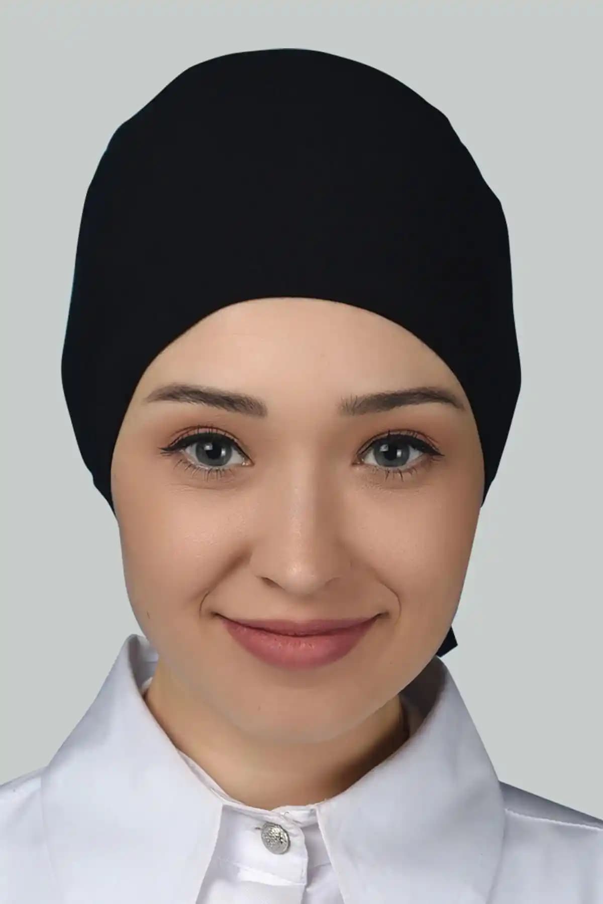 Altobeh Kadın Pratik Dikişsiz Kaymayan Tesettür Penye Bone Siyah