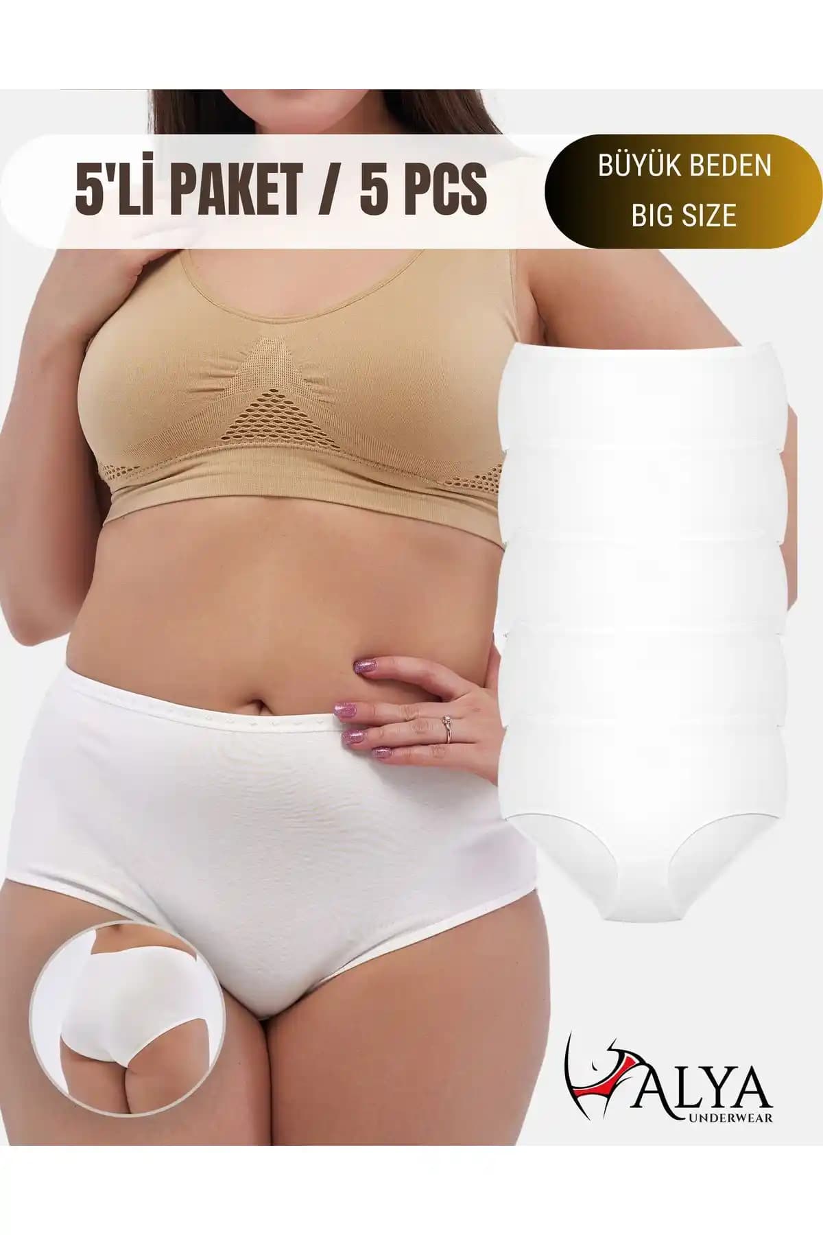 Alya Underwear Kadın Büyük Beden Yüksek Bel Külotları Konfor ve Şıklık Sunan Tasarım