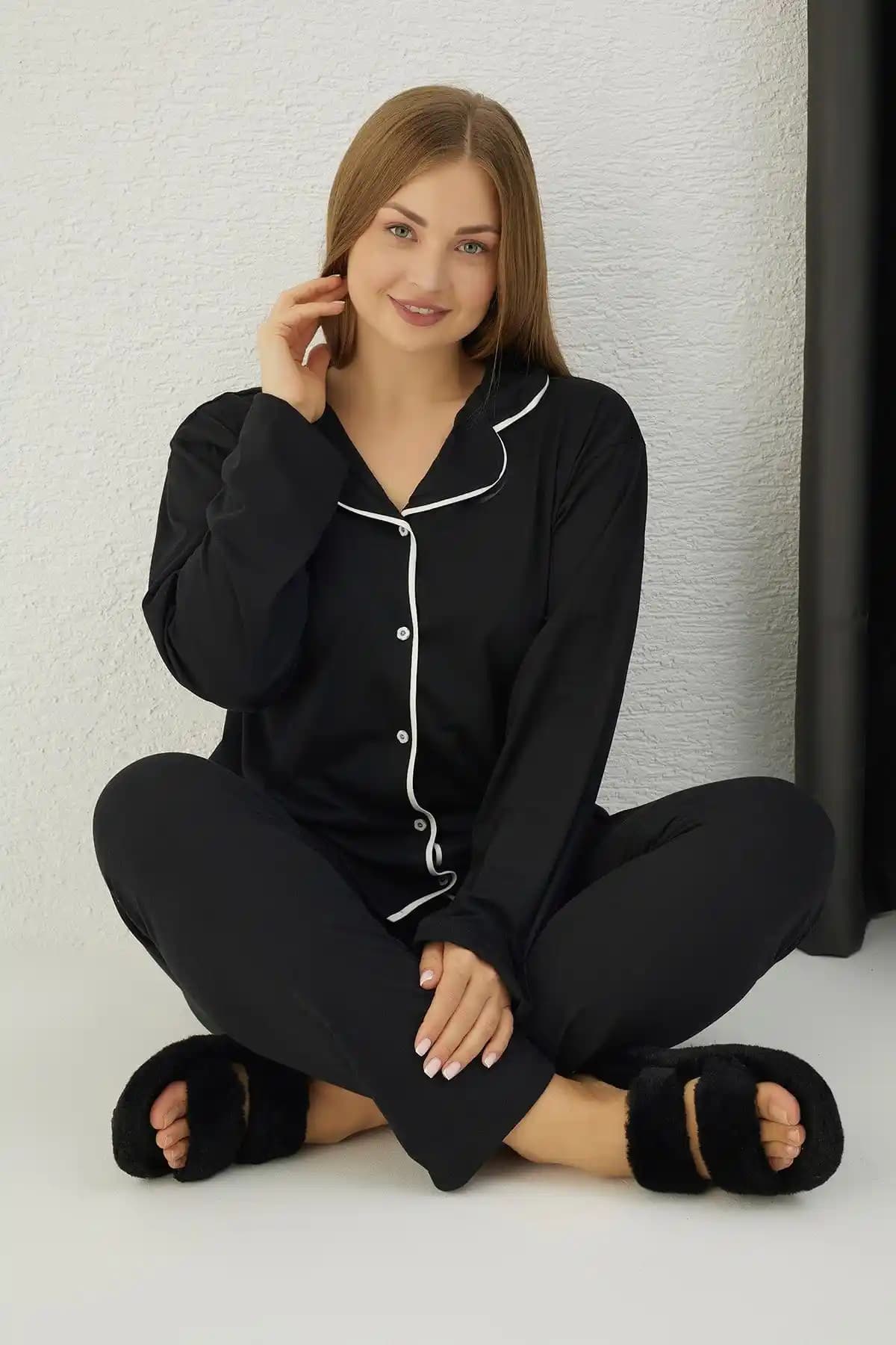 Büyük Beden Pamuklu Pijama Takımı Modern Tasarımıyla Konfor ve Şıklık Sunar