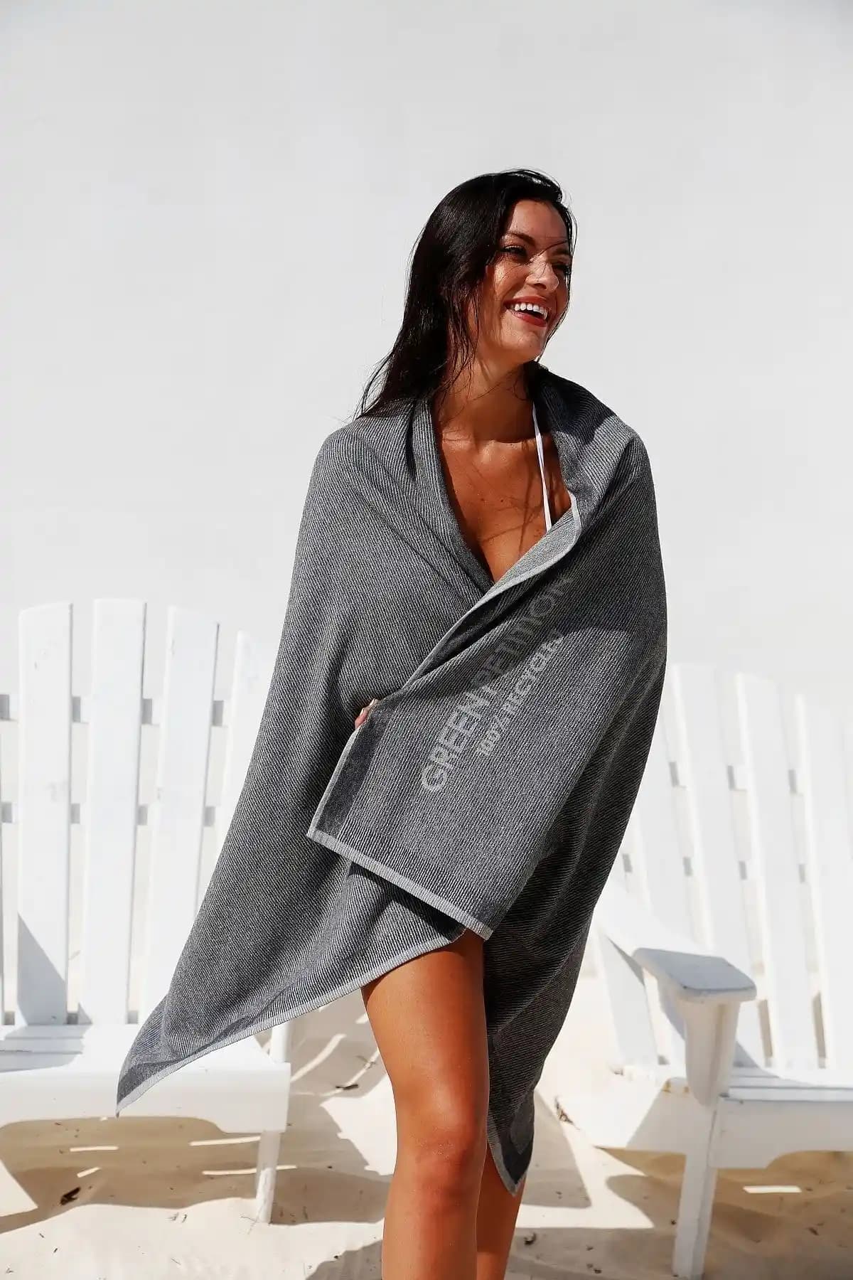 Çevre Dostu Çok Amaçlı Spor ve Plaj Havlusu Green Petition Calm Granite