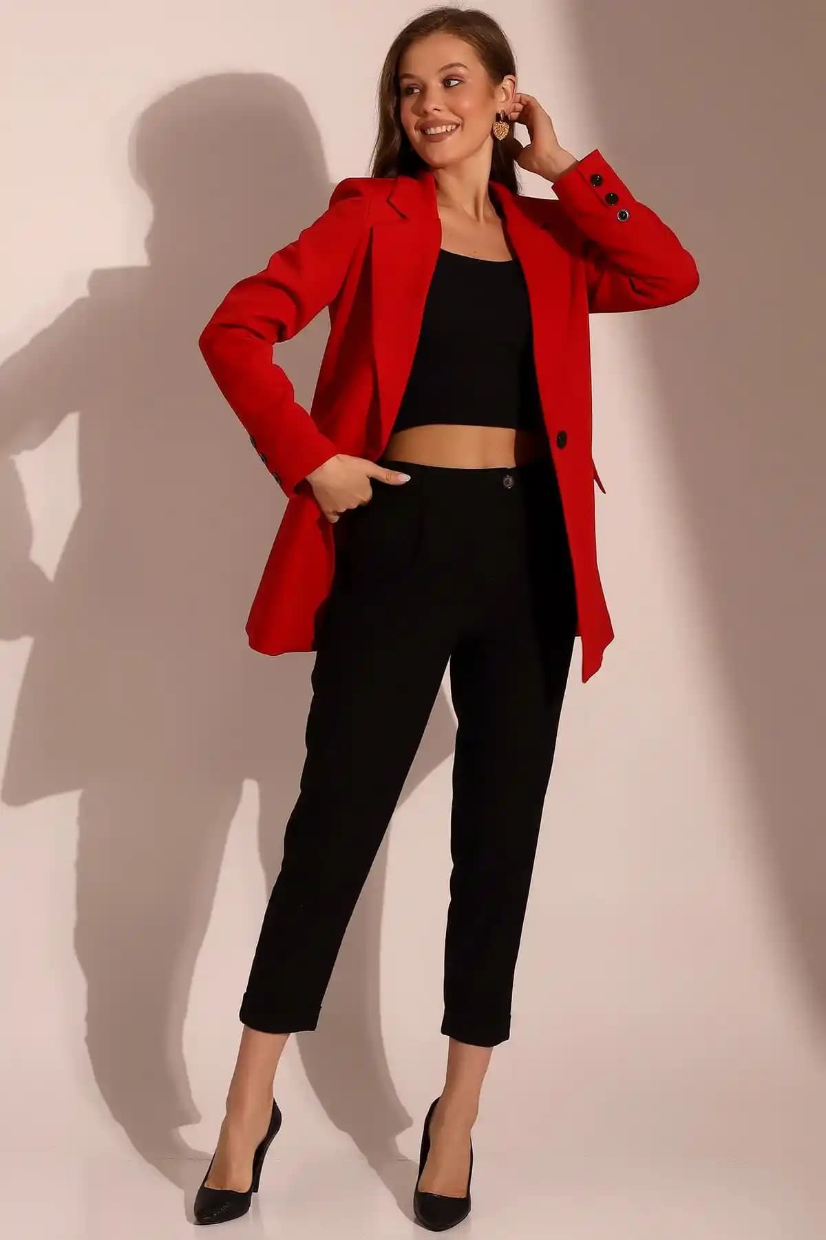 COCOCİX Tek Düğmeli Blazer Ceket: Modern ve Şık Tasarım ile Çok Yönlü Kullanım