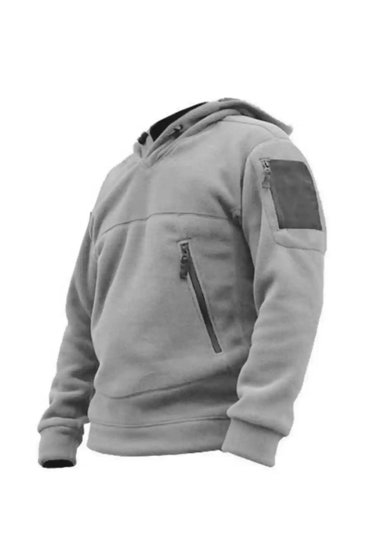 GENIUS STORE Erkek Polar Kapşonlu Outdoor Taktical Polar Dayanıklı ve Konforlu Ürün