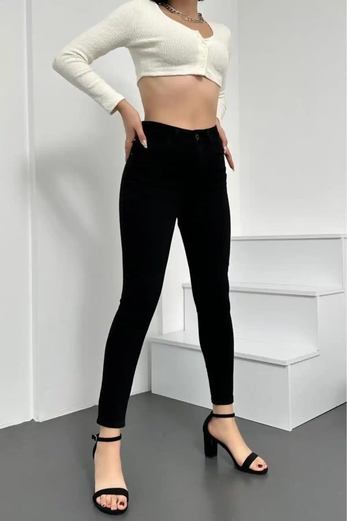 HLT Jeans Kadın Siyah Süper Skinny Fit Esnek Likralı Denim Pantolon Ürün Tanıtımı ve Özellikleri