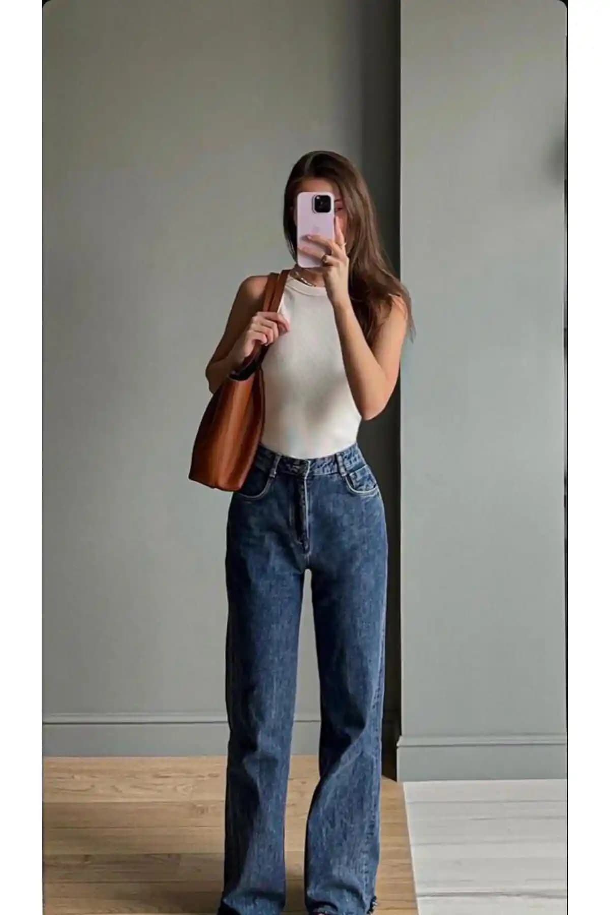 LİMABEL Mavi Kar Yıkama Jean: Günlük Rahat ve Şık Modern Denim Pantolon Seçeneği