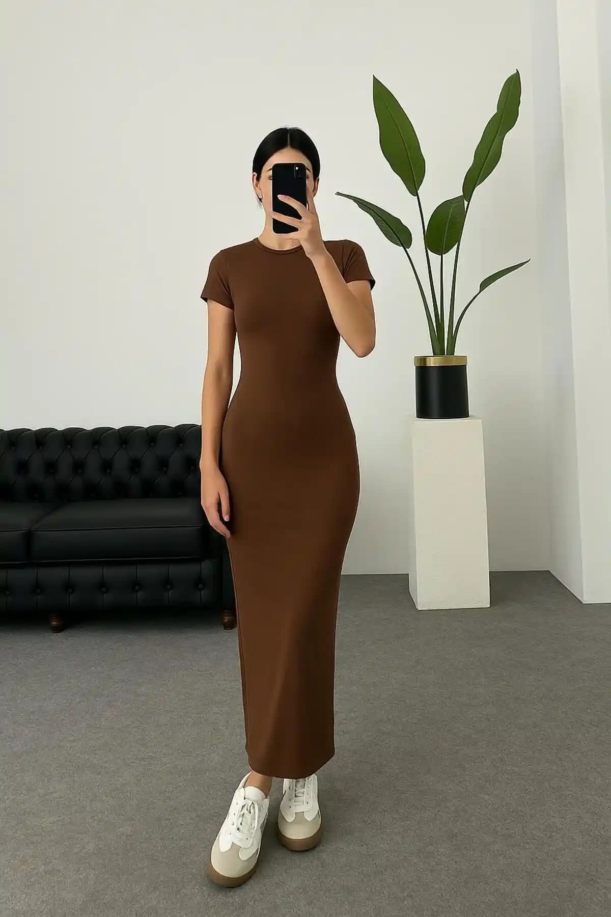 Lumuteks Kadın Kısa Kollu Maxi Elbise Şık ve Rahat Yazlık Giysi Seçenekleri