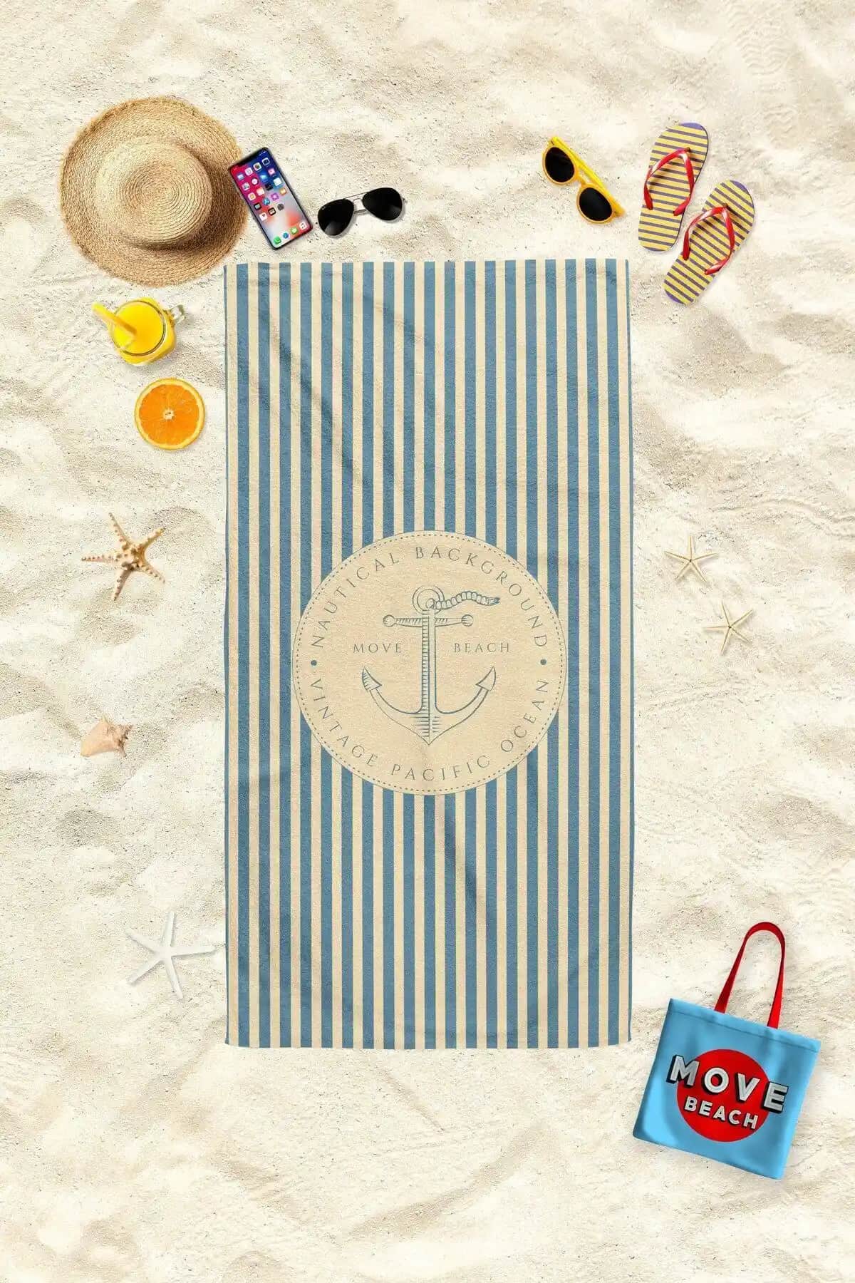 MoveBeach Desenli Plaj Havlusu: Şık ve Fonksiyonel Tasarım ile Plaj Modasına Uyum
