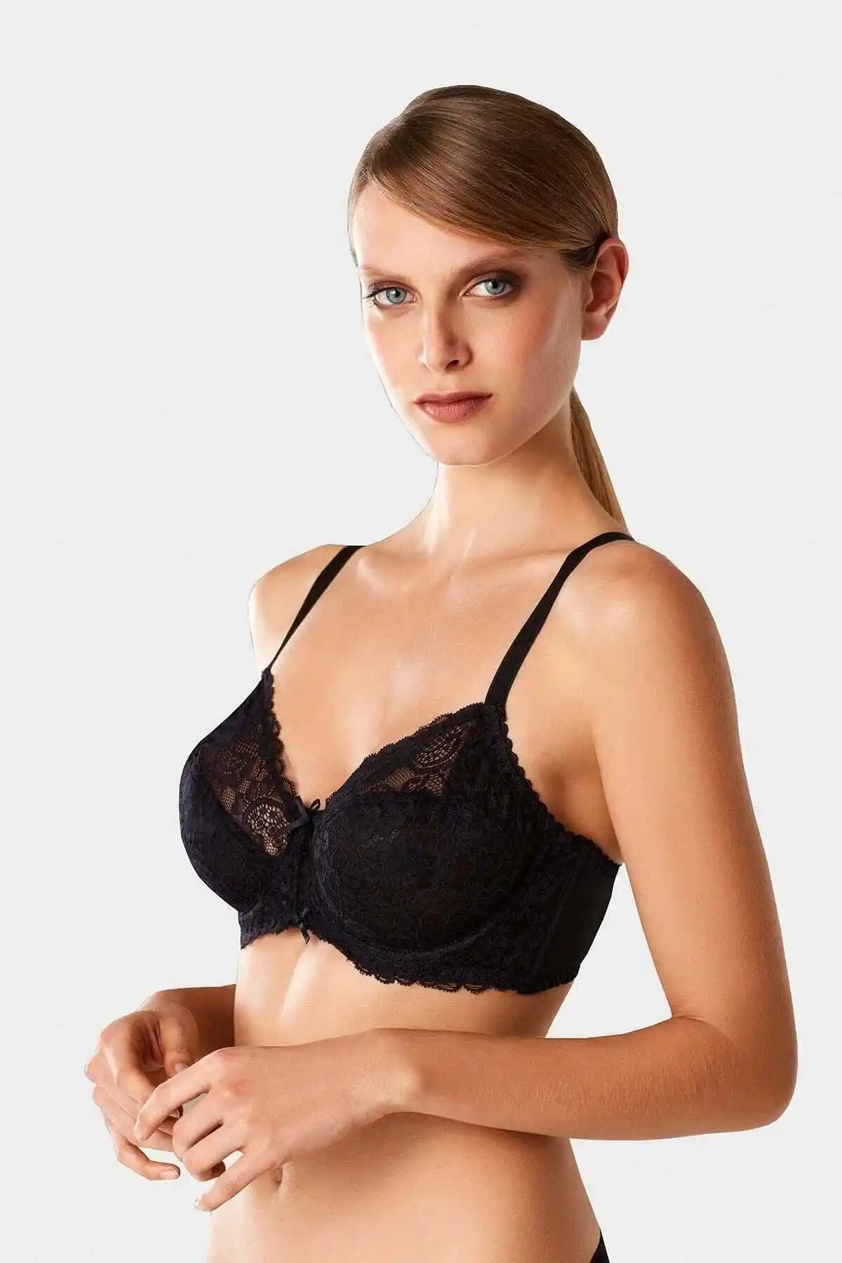 Pierre Cardin Siyah Balenli Toparlayıcı Minimizer Sütyen Büyük Beden Kadınlar İçin
