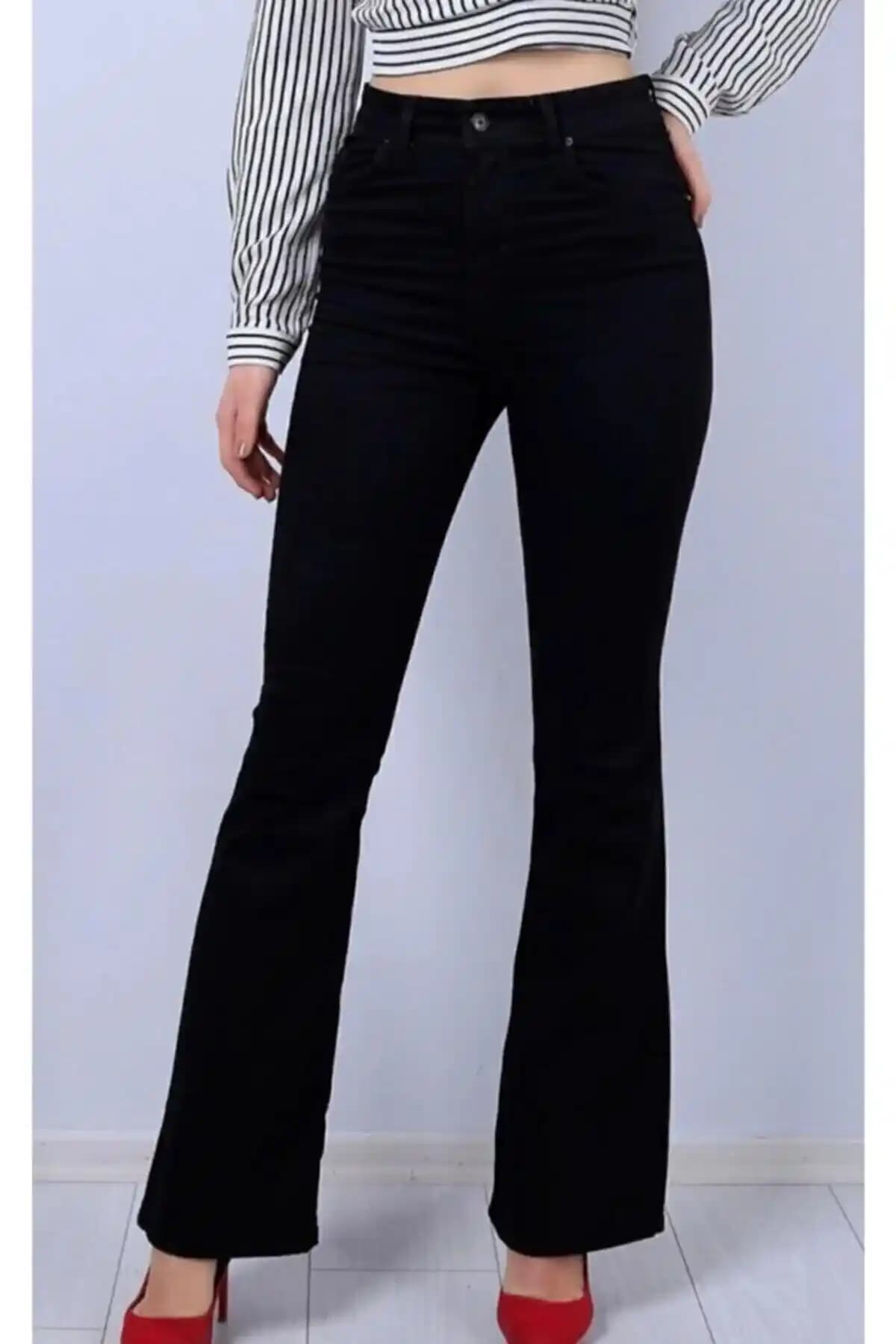 TRENDNATUREL Golden Black Yüksek Bel Likralı Siyah İspanyol Jean Pantolon Tanıtımı ve Özellikleri