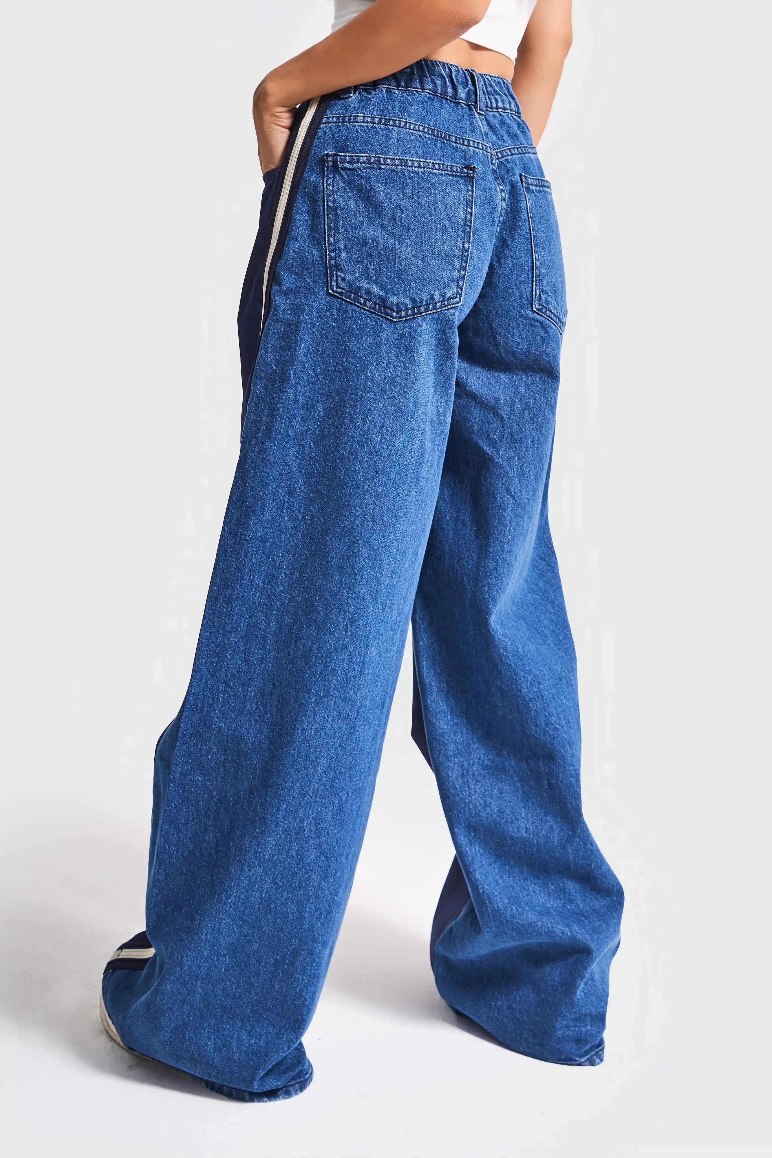 16oz Nama Denim Özelleştirilmiş Geniş Paça ve Yüksek Kontrast Raw Denim Kotlar